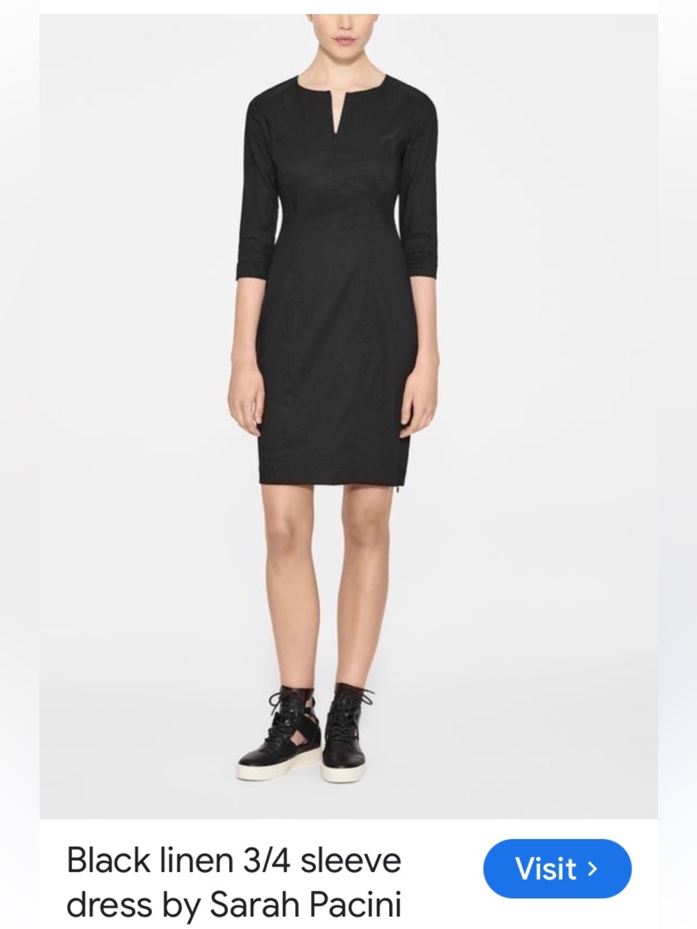 Sarah Pacini Classic Dark Charcoal Sheath Dress - Elegant Women's Dress
Size M - Picture 17 of 17